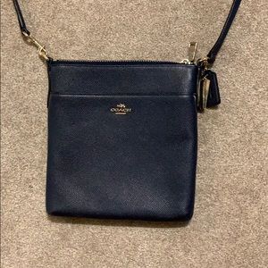Coach crossbody navy blue bag